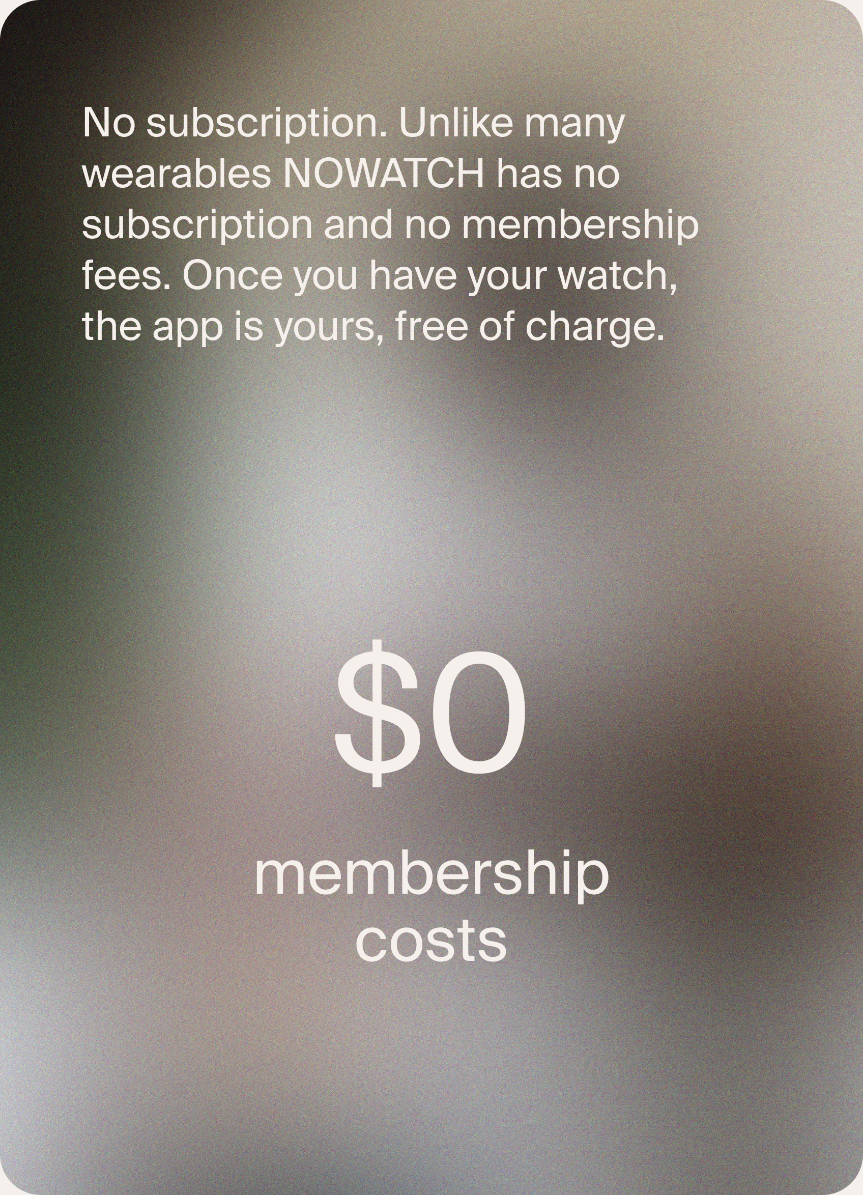 Zero membership costs