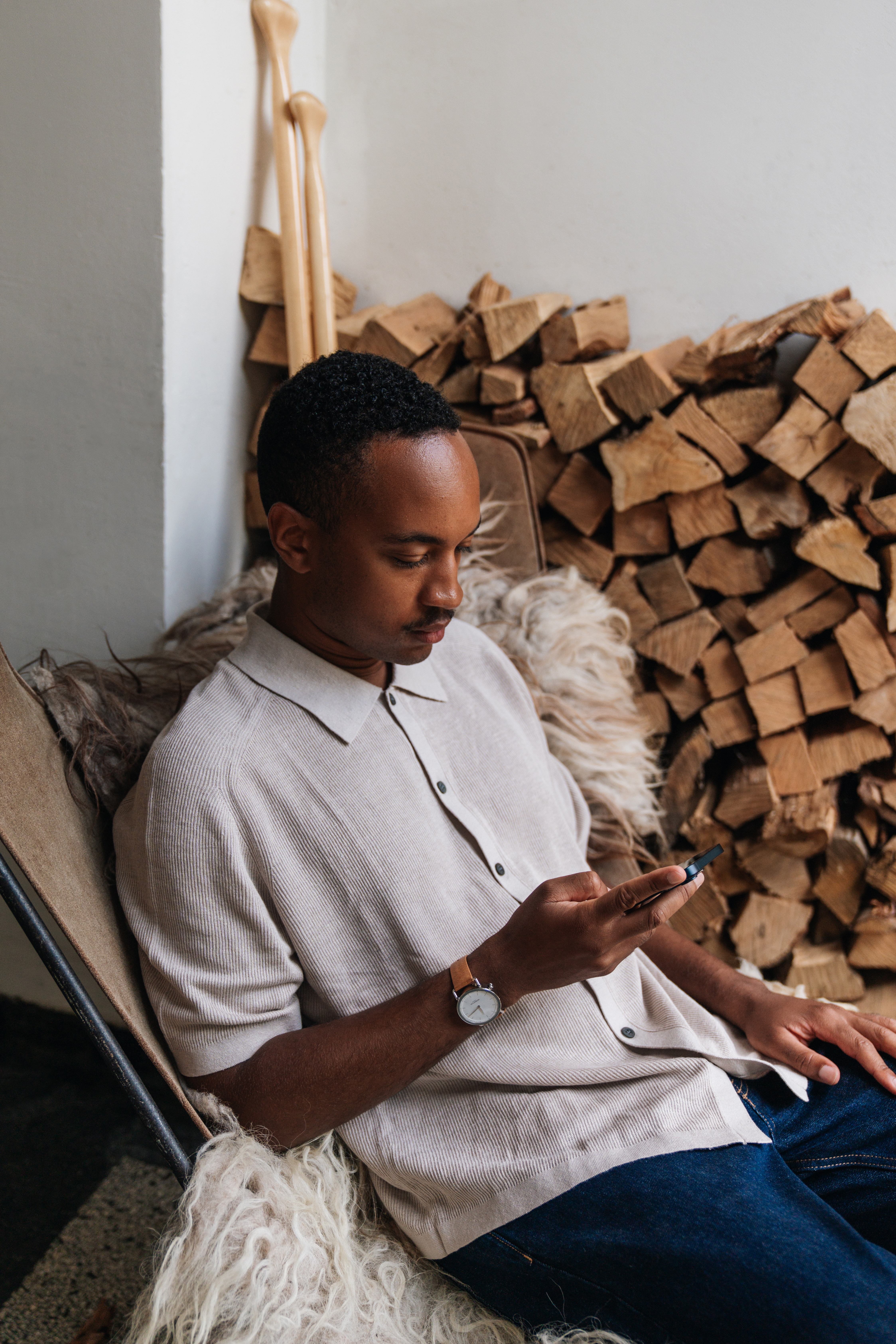 Man looking at phone