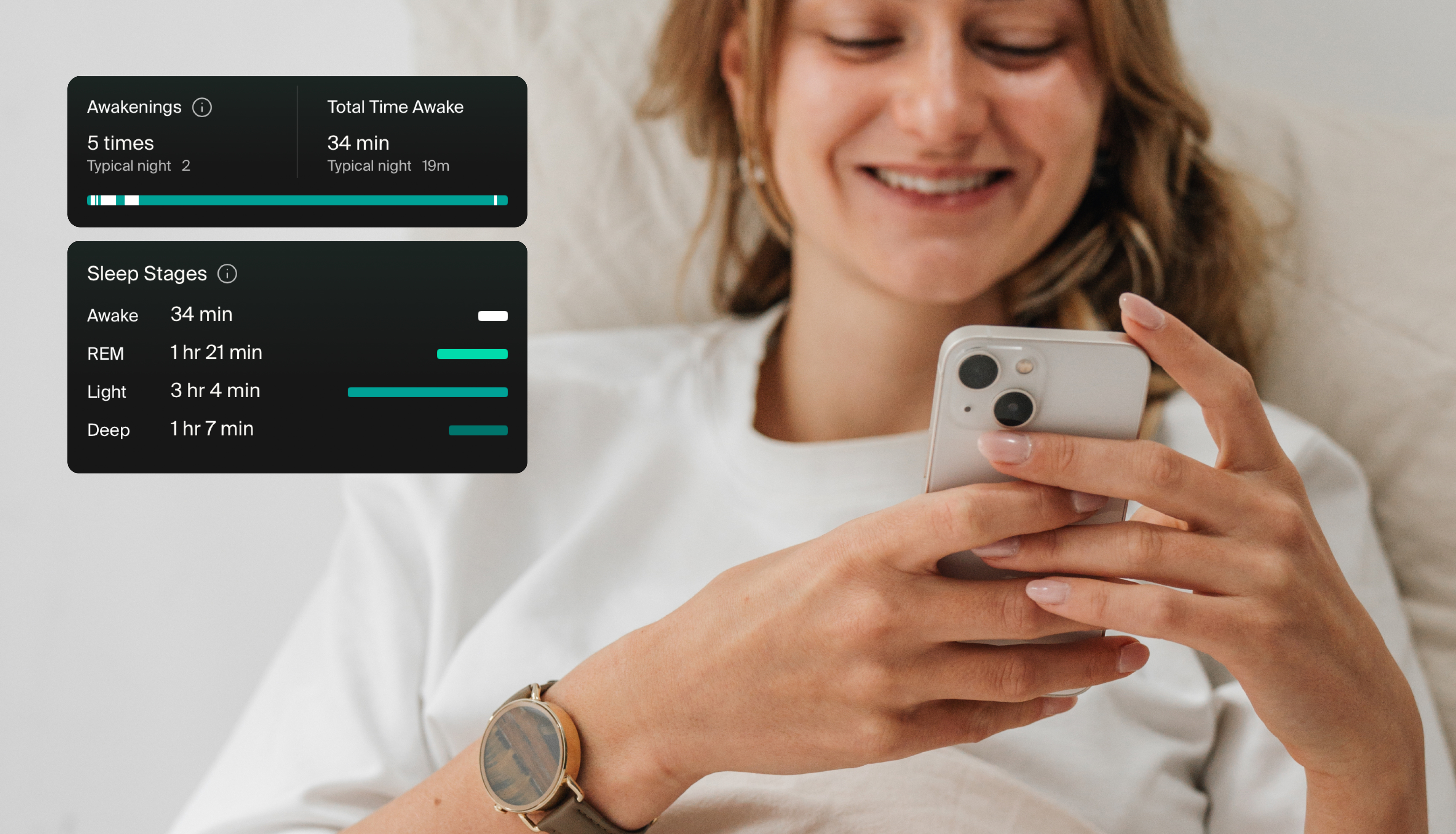 Actionable insights: The NOWATCH app offers data-driven recommendations to improve sleep quality.